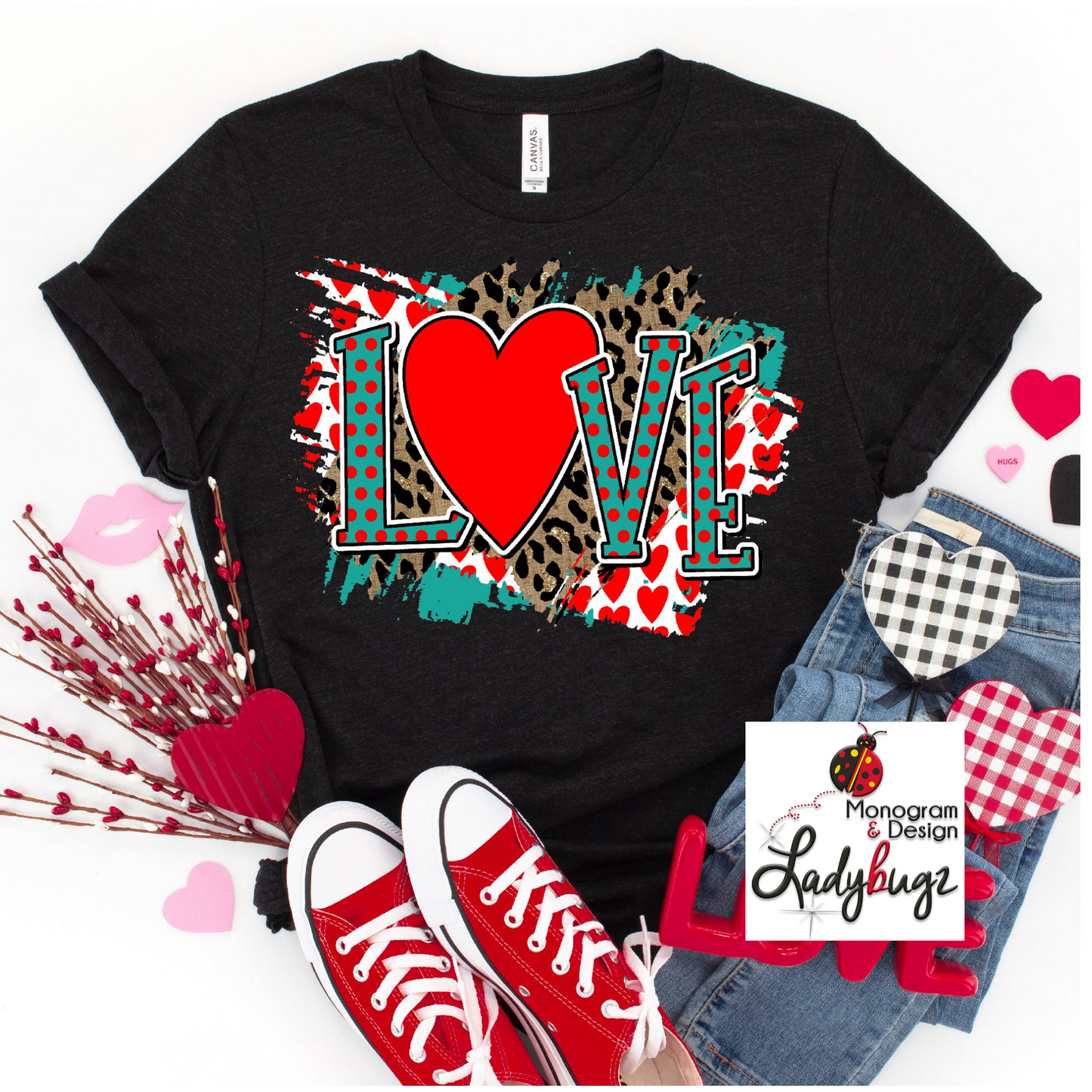 Teal and Red Love Valentine